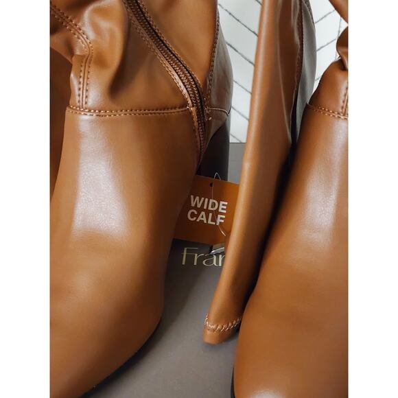 Franco Sarto Tribute Wide Calf Knee High Boots – Faux Leather, 3" Heel - Picture 4 of 12